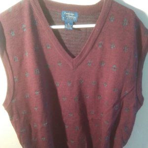 Cambridge Classics Burgundy V-Neck Vest